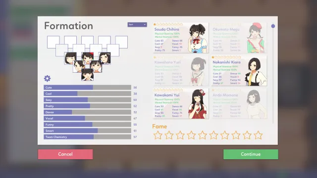 Arranging the group's formation for a performance